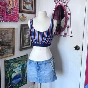 forever 21 primary color terry cloth crop tank top